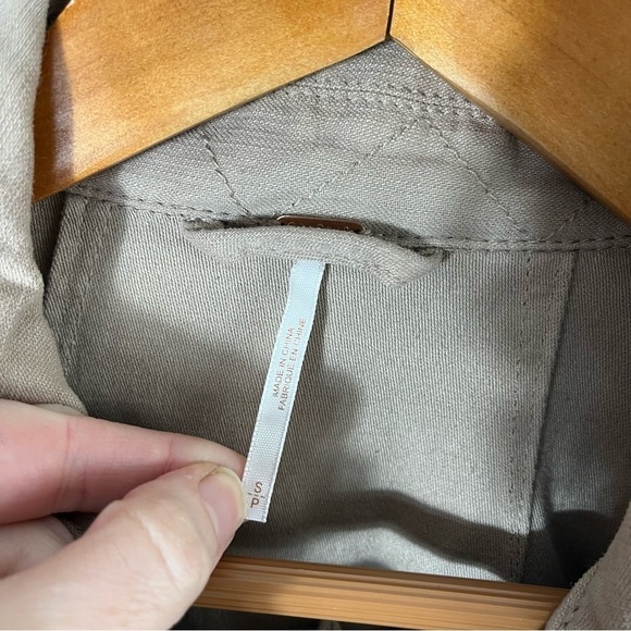 FREE PEOPLE Khaki Not Your Brothers Surplus Utility Jacket - Picture 9 of 11